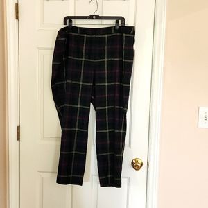 Talbots 20WP Hampshire Plaid ankle slacks